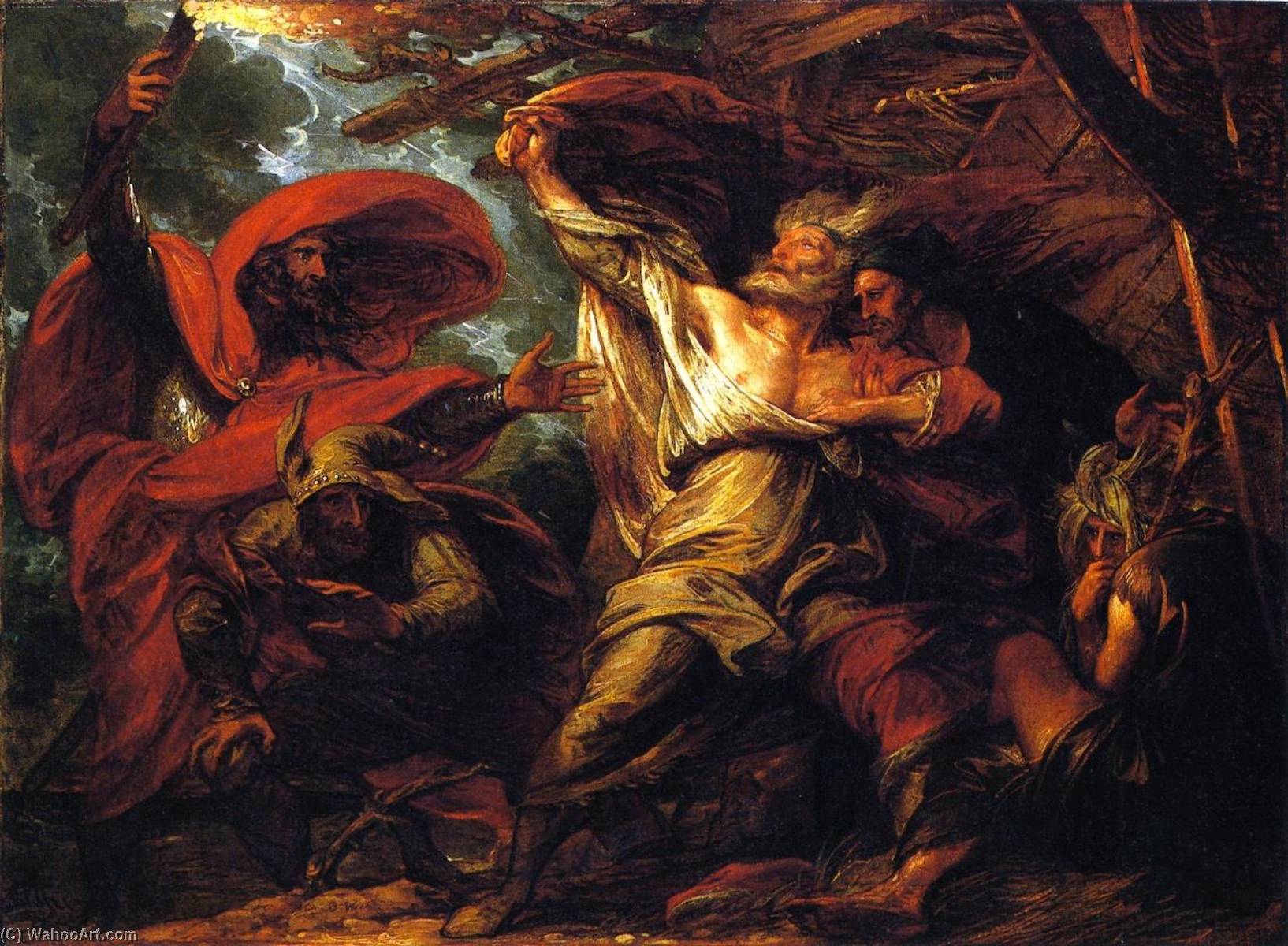 WikiOO.org - Encyclopedia of Fine Arts - Maalaus, taideteos Benjamin West - King Lear