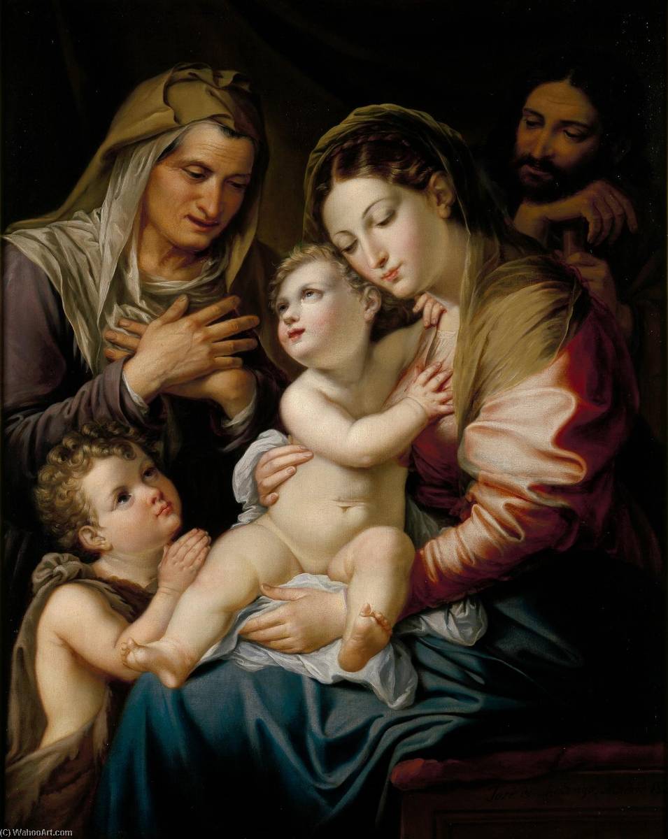 Wikioo.org - The Encyclopedia of Fine Arts - Painting, Artwork by José De Madrazo Y Agudo - The Holy Family