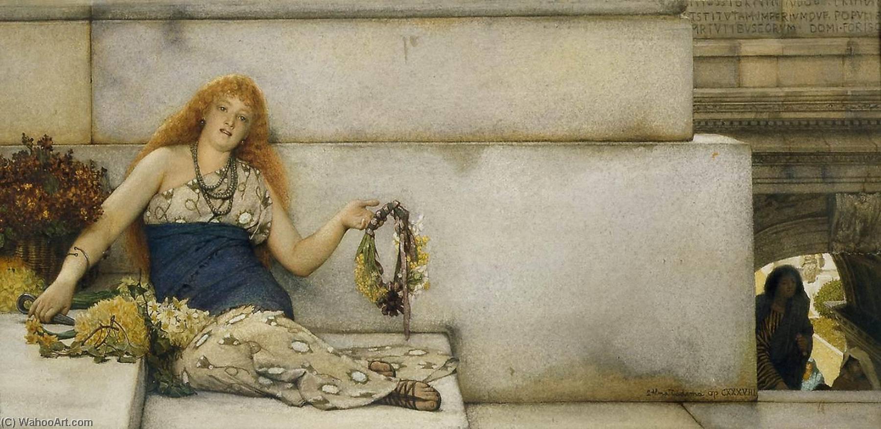 WikiOO.org - Encyclopedia of Fine Arts - Lukisan, Artwork Lawrence Alma-Tadema - On the Steps of the Capitol