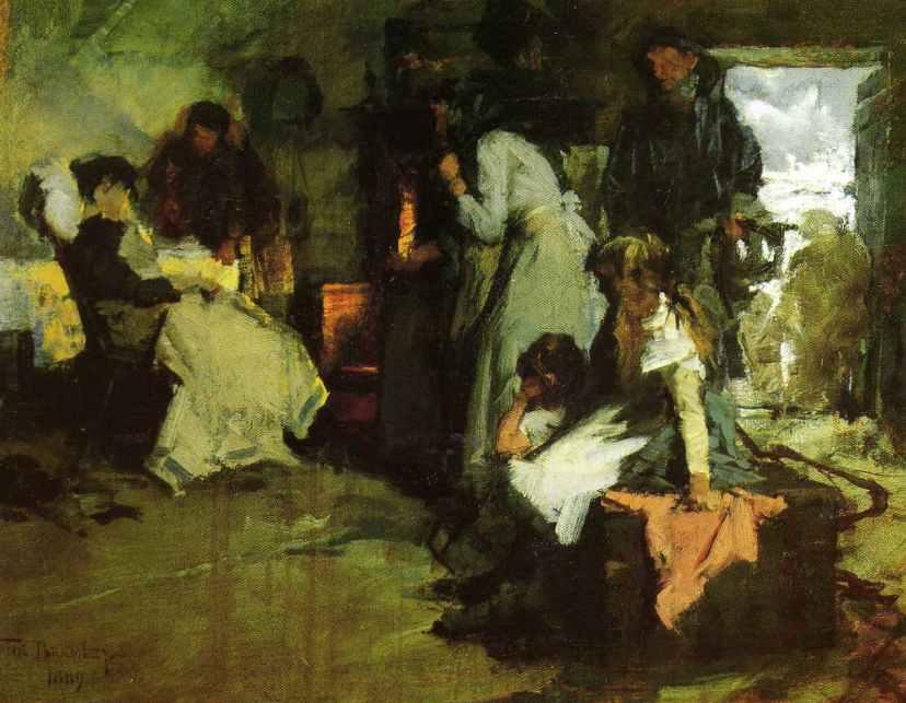 Wikioo.org - The Encyclopedia of Fine Arts - Painting, Artwork by Frank Bramley - The Fisherman's Home