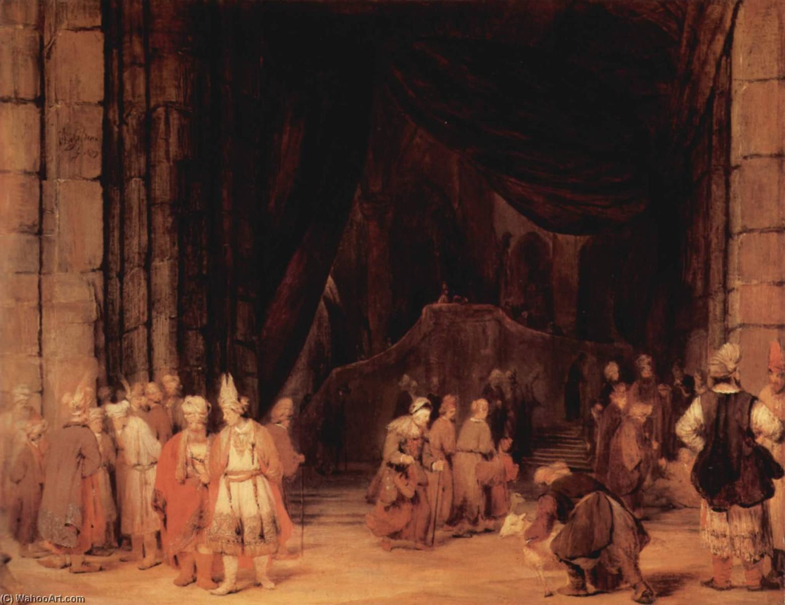 Wikioo.org - The Encyclopedia of Fine Arts - Painting, Artwork by Aert De Gelder - The temple entrance