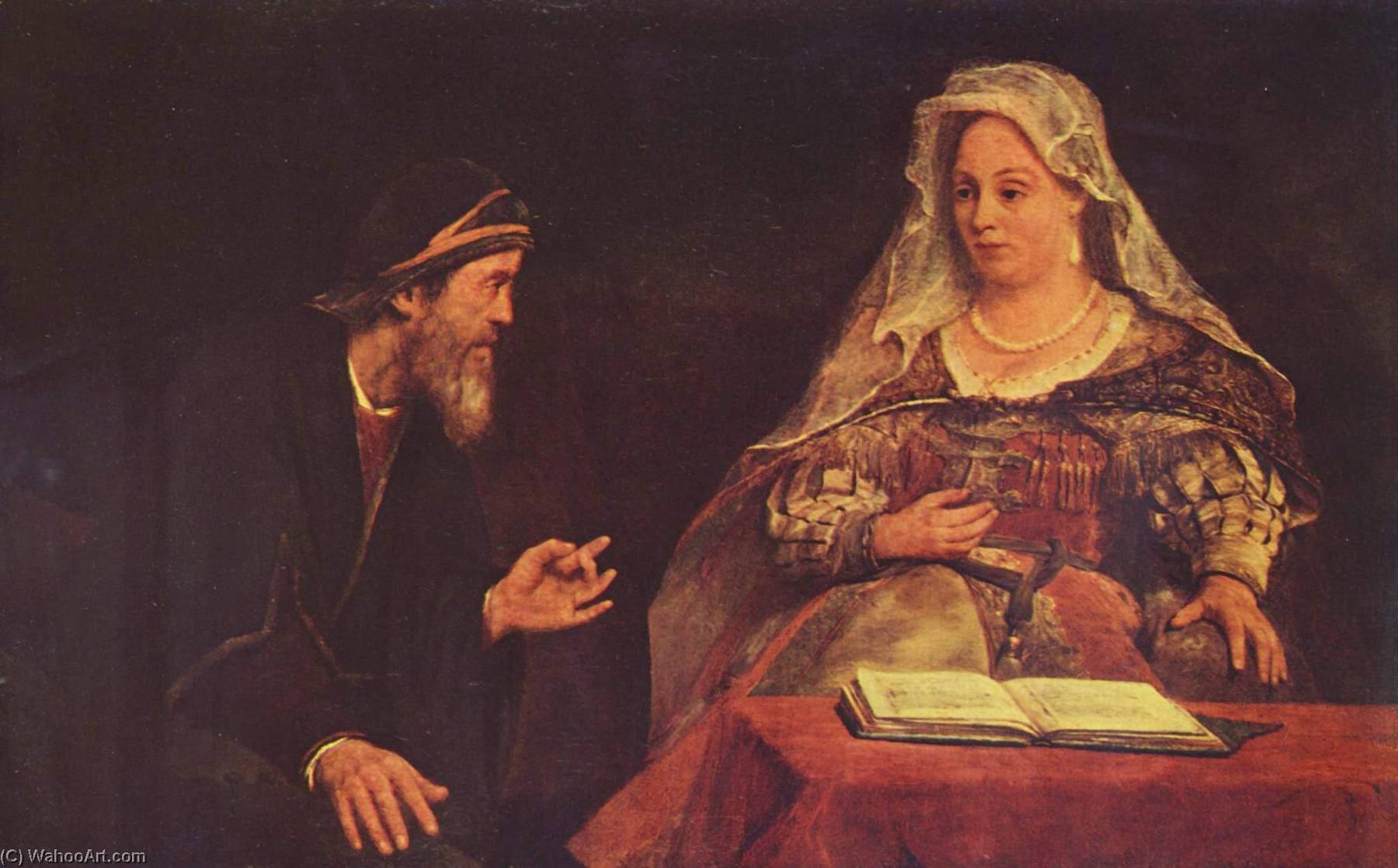 Wikioo.org - The Encyclopedia of Fine Arts - Painting, Artwork by Aert De Gelder - Esther and Mordecai
