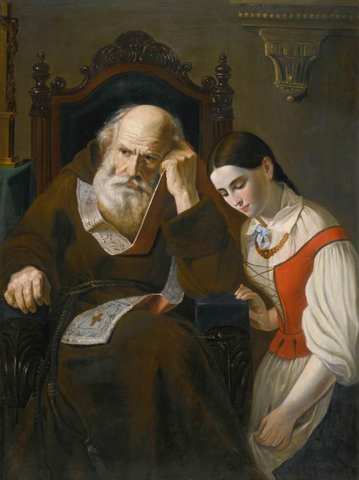 Wikioo.org – L'Encyclopédie des Beaux Arts - Peinture, Oeuvre de John Opie - la confession