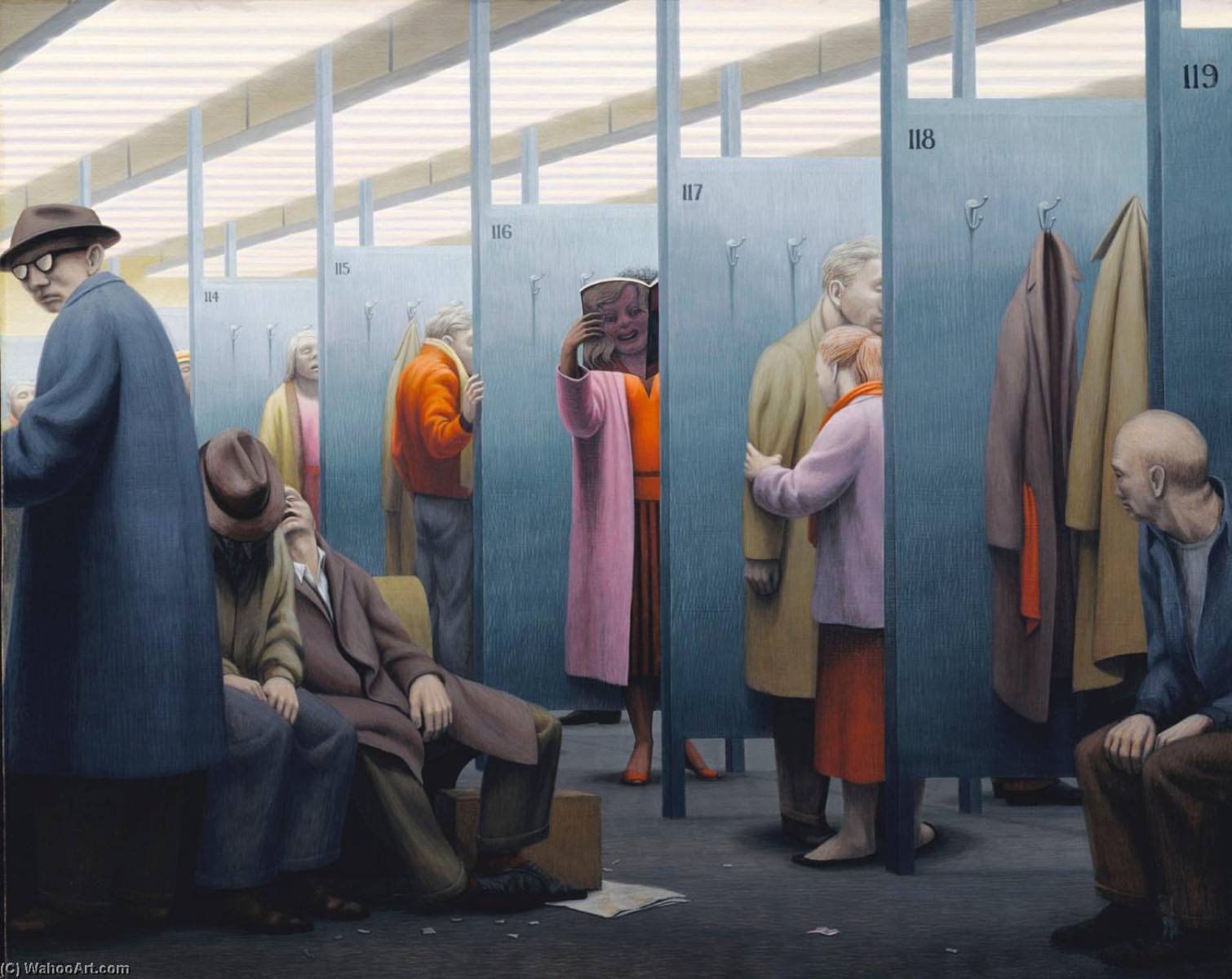 Wikioo.org - The Encyclopedia of Fine Arts - Painting, Artwork by George Clair Tooker - The Waiting Room