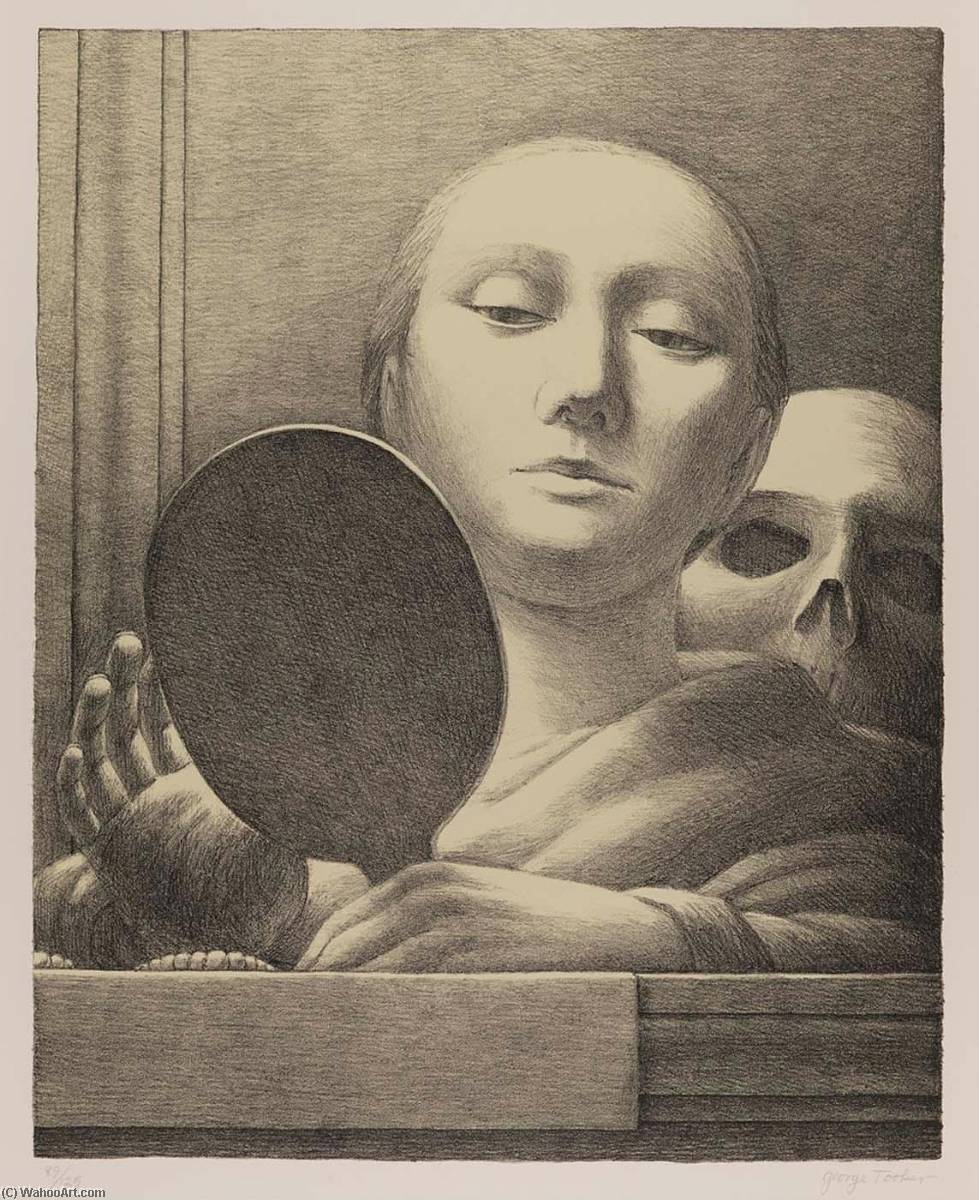WikiOO.org - Encyclopedia of Fine Arts - Schilderen, Artwork George Clair Tooker - The Mirror