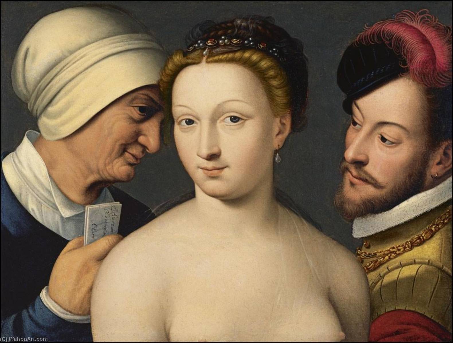 WikiOO.org - אנציקלופדיה לאמנויות יפות - ציור, יצירות אמנות François Clouet - The Love Letter