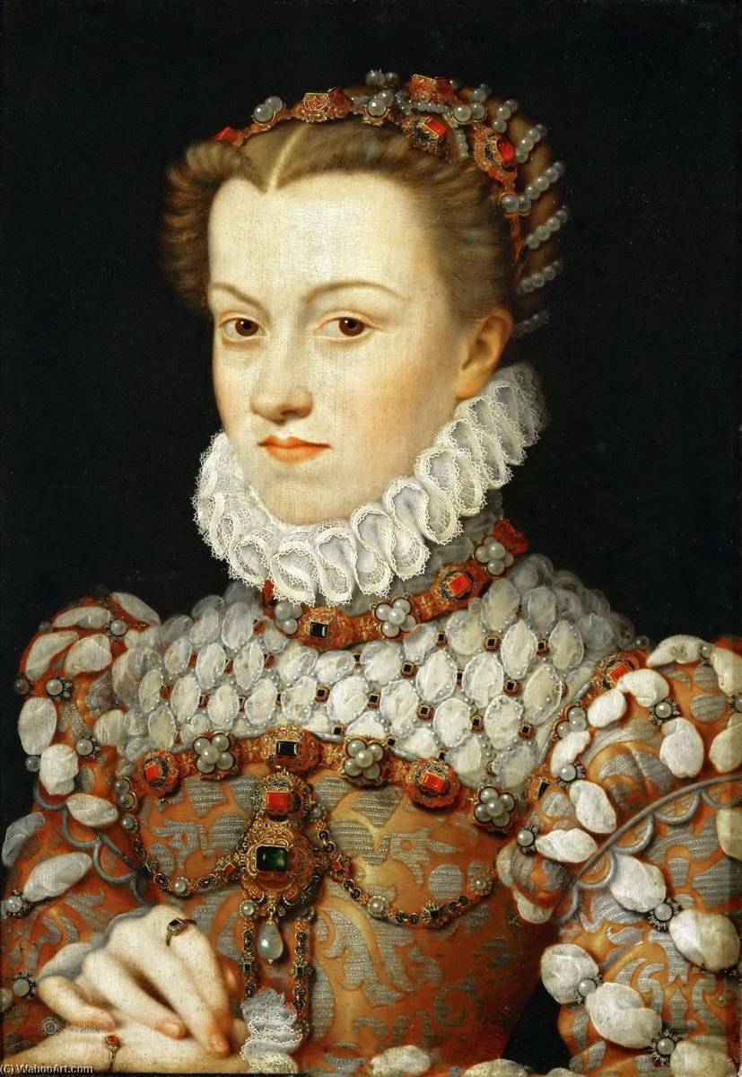WikiOO.org - Encyclopedia of Fine Arts - Maľba, Artwork François Clouet - Elizabeth of Austria