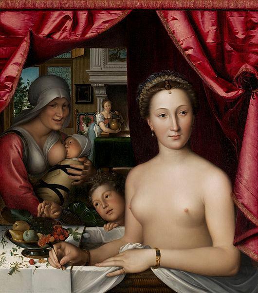 WikiOO.org - Енциклопедия за изящни изкуства - Живопис, Произведения на изкуството François Clouet - The Lady in Her Bath
