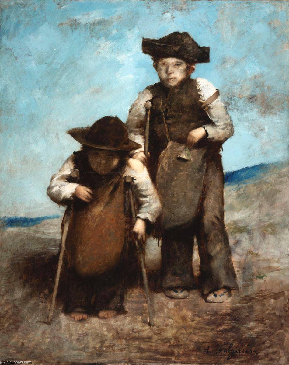 Wikioo.org - The Encyclopedia of Fine Arts - Painting, Artwork by Alexandre Falguière - French Les nains, souvenir d'Espagne
