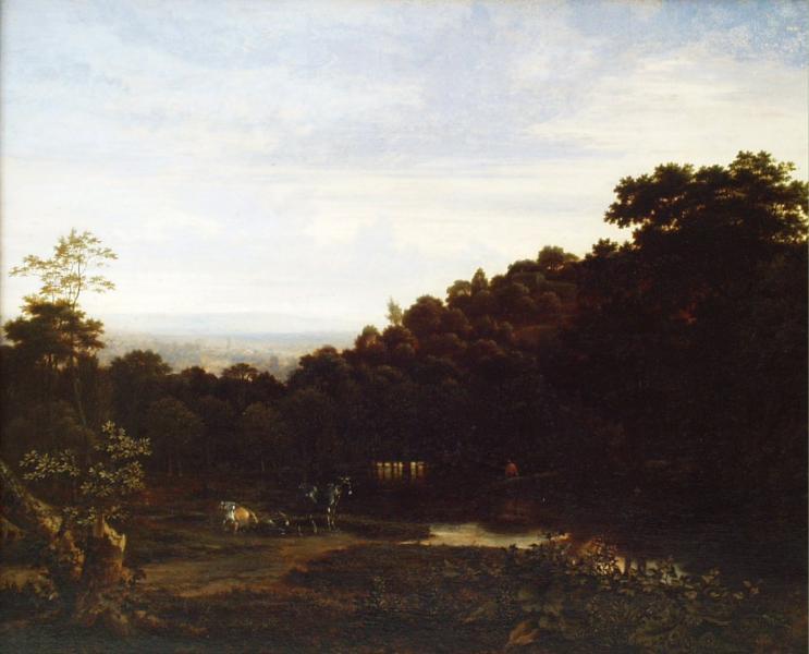 Wikioo.org - The Encyclopedia of Fine Arts - Painting, Artwork by Joris Abrahamsz Van Der Haagen - Landscape with Cattle