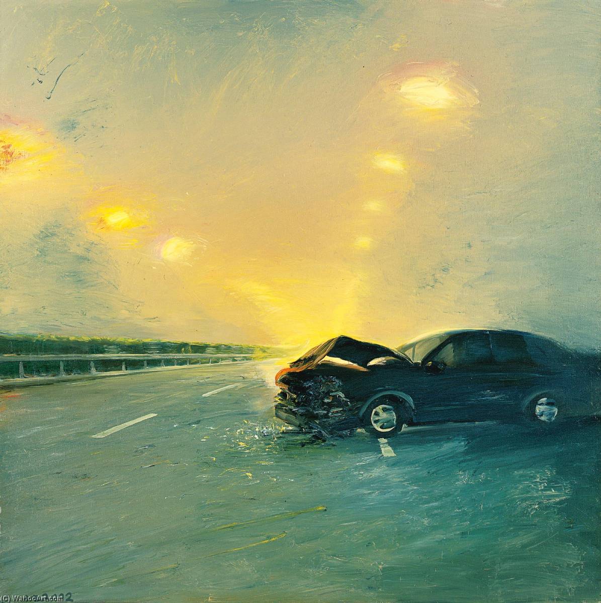 Wikioo.org - The Encyclopedia of Fine Arts - Painting, Artwork by Liu Xiaodong - Car Accident