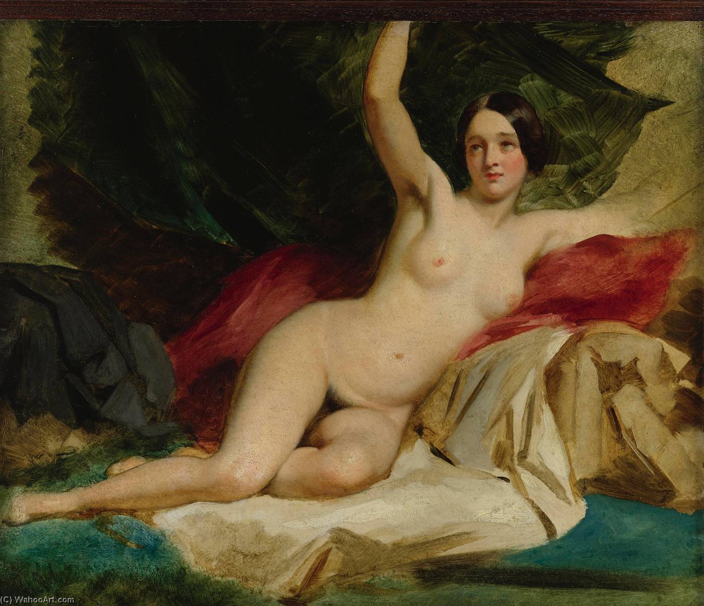 WikiOO.org - Enciclopedia of Fine Arts - Pictura, lucrări de artă William Etty - Reclining Female Nude