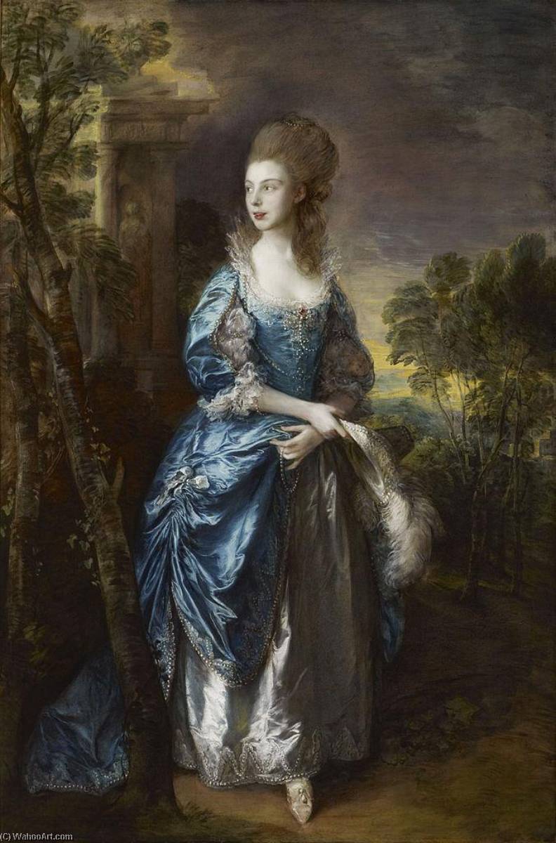 Wikioo.org - The Encyclopedia of Fine Arts - Painting, Artwork by Thomas Gainsborough - The Honourable Frances Duncombe