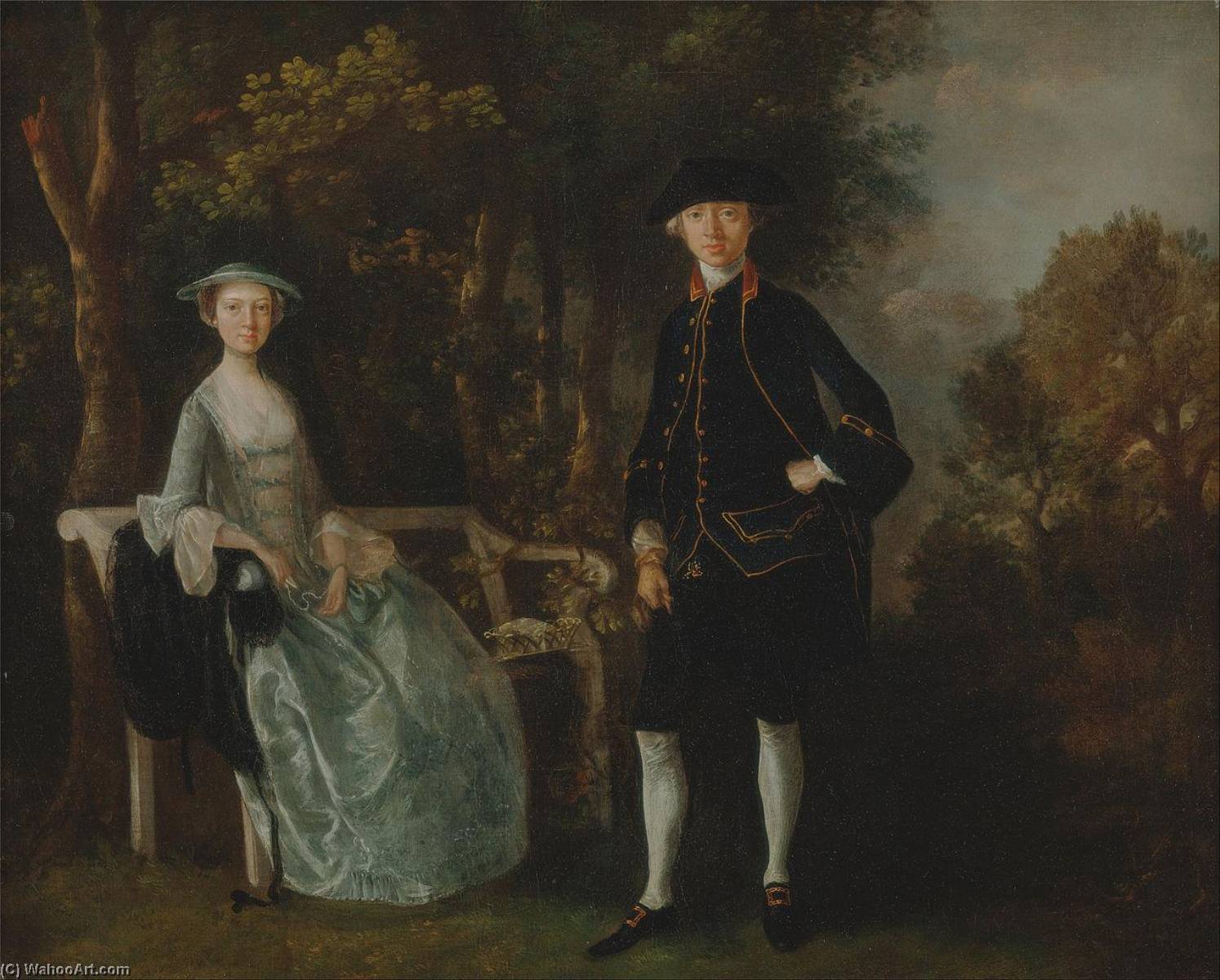 WikiOO.org - Εγκυκλοπαίδεια Καλών Τεχνών - Ζωγραφική, έργα τέχνης Thomas Gainsborough - Lady Lloyd and Her Son, Richard Savage Lloyd, of Hintlesham Hall, Suffolk