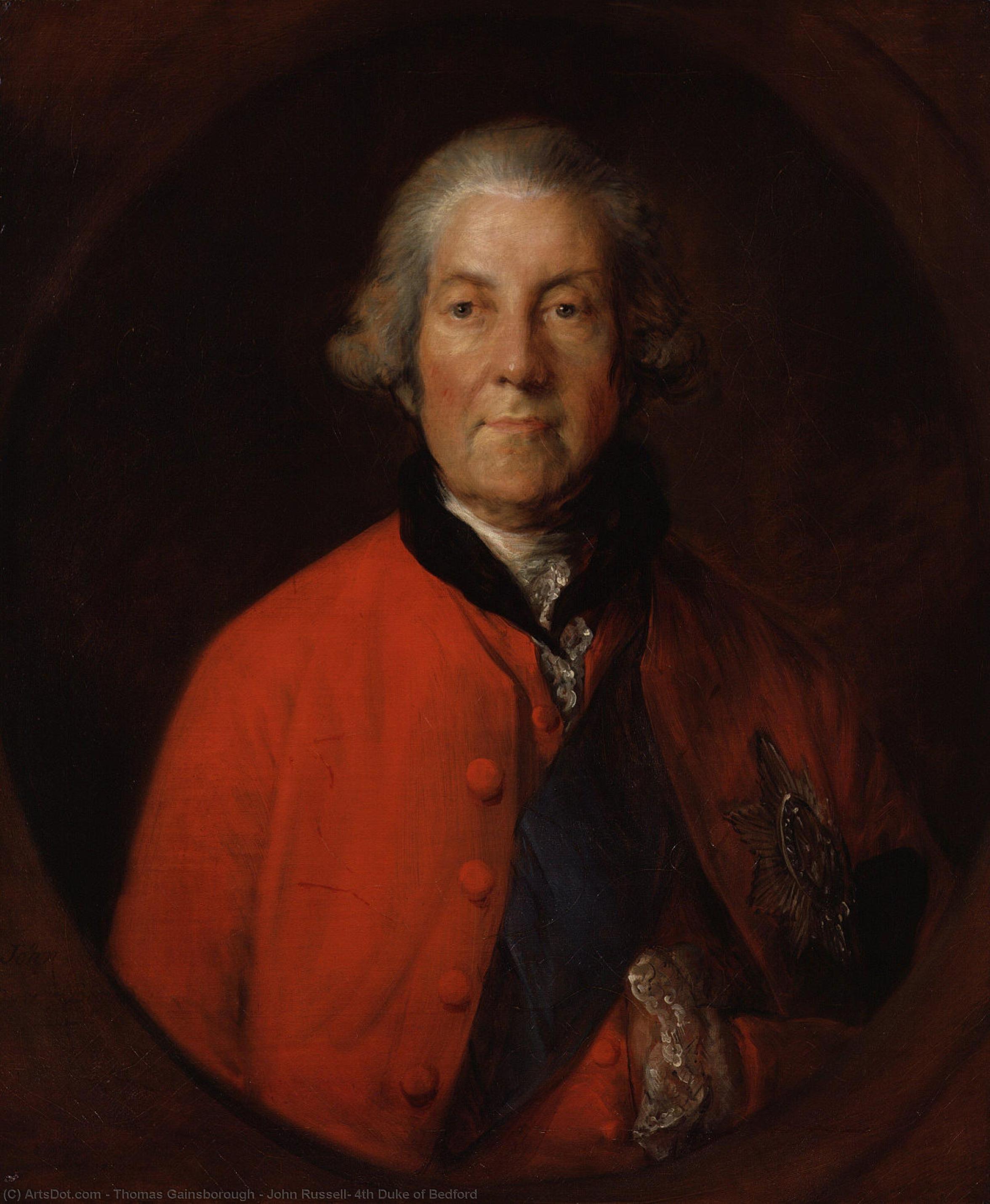 Wikioo.org - The Encyclopedia of Fine Arts - Painting, Artwork by Thomas Gainsborough - John Russell, 4th Duke of Bedford