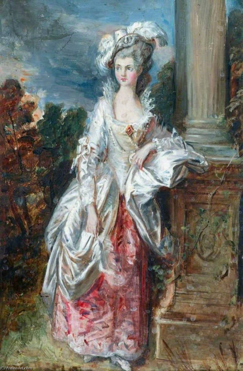 Wikioo.org - The Encyclopedia of Fine Arts - Painting, Artwork by Daniel Maclise - The Honourable Mrs Thomas Graham (after Thomas Gainsborough)