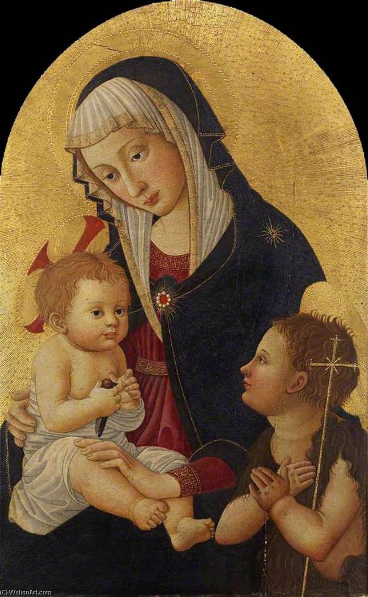 Wikioo.org - The Encyclopedia of Fine Arts - Painting, Artwork by Pseudo Pier Francesco Fiorentino - Virgin and Child with a Goldfinch and the Infant St John