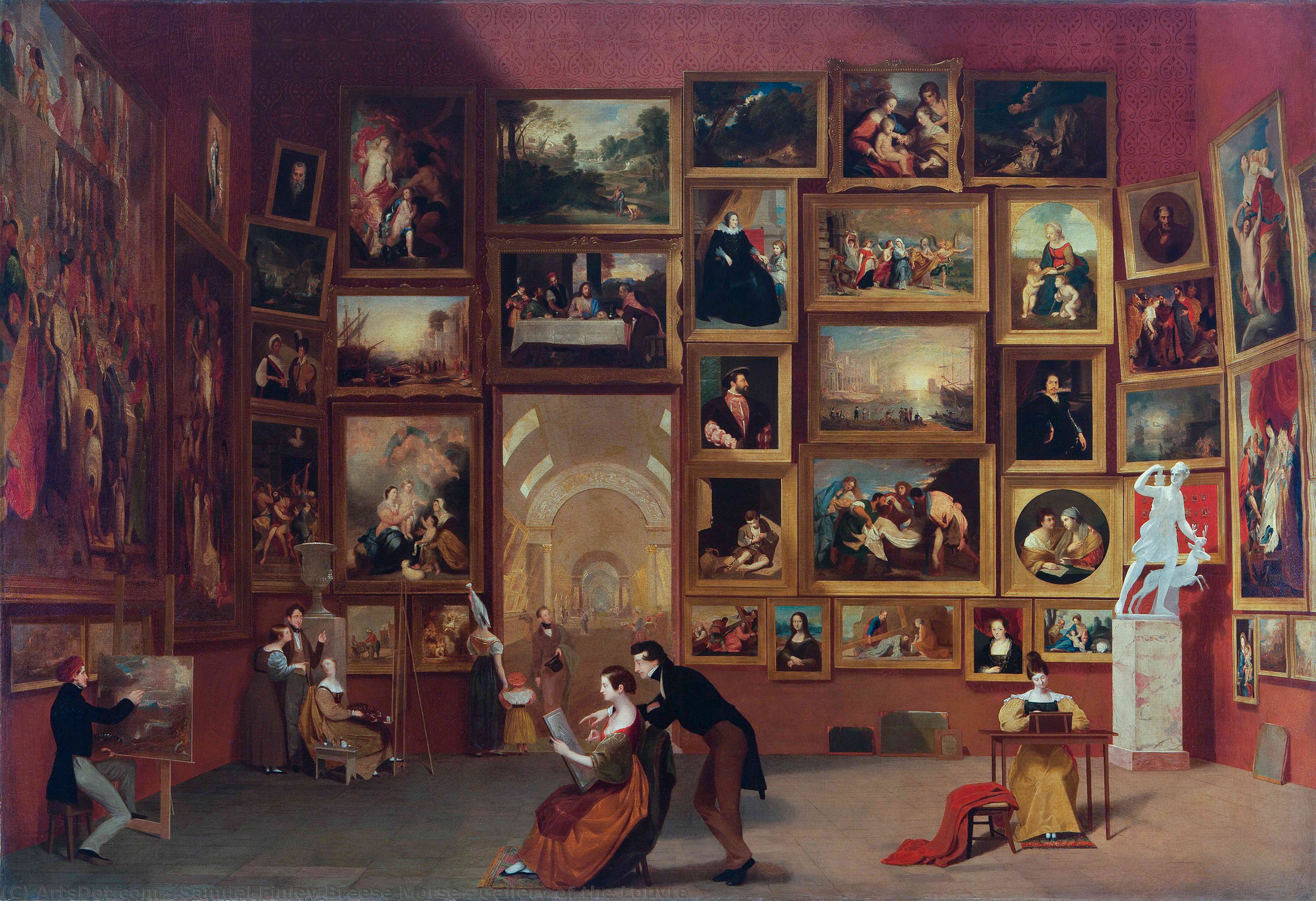 Wikioo.org - สารานุกรมวิจิตรศิลป์ - จิตรกรรม Samuel Finley Breese Morse - Gallery of the Louvre