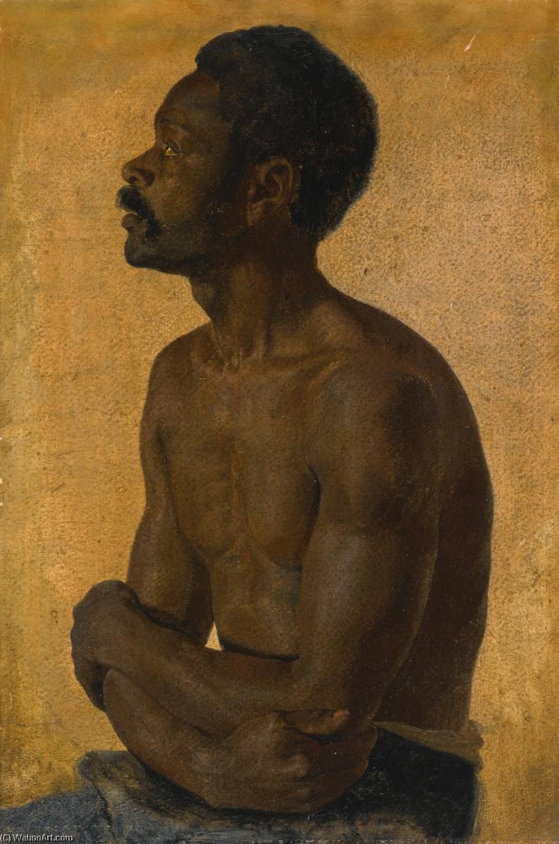 WikiOO.org - Encyclopedia of Fine Arts - Lukisan, Artwork Lorenz Frølich - Portrait of an African man
