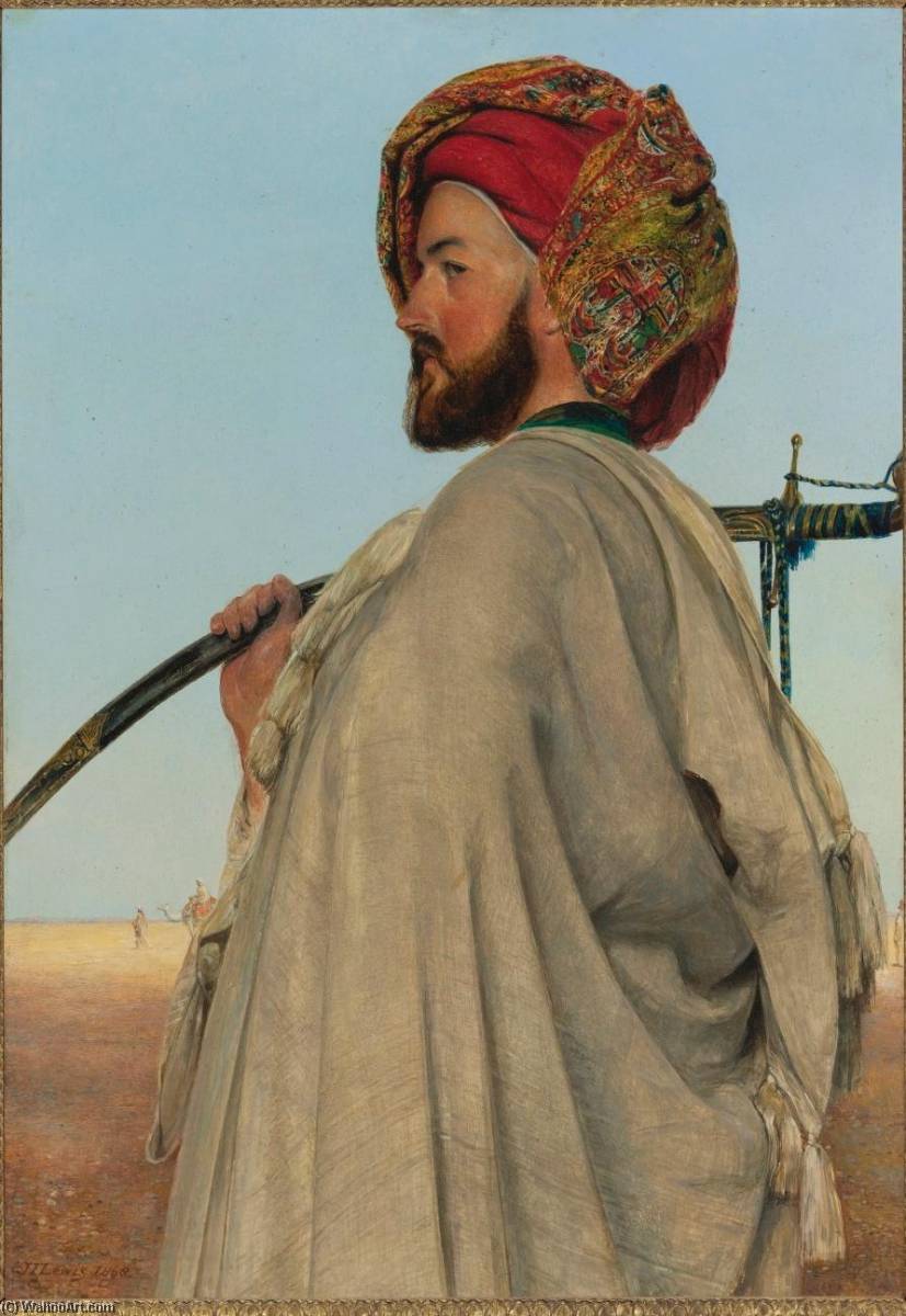 Wikioo.org - The Encyclopedia of Fine Arts - Painting, Artwork by John Frederick Lewis - A Memlook Bay, Egypt