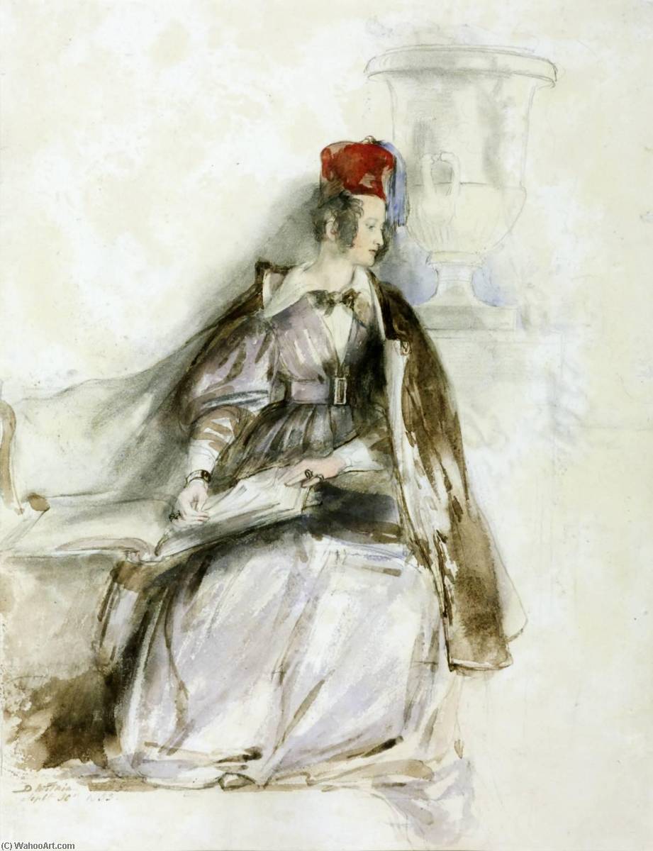 Wikioo.org - The Encyclopedia of Fine Arts - Painting, Artwork by David Wilkie Wynfield - Miss Julia Emily Gordon