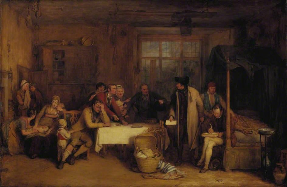 Wikioo.org - The Encyclopedia of Fine Arts - Painting, Artwork by David Wilkie Wynfield - Distraining for Rent