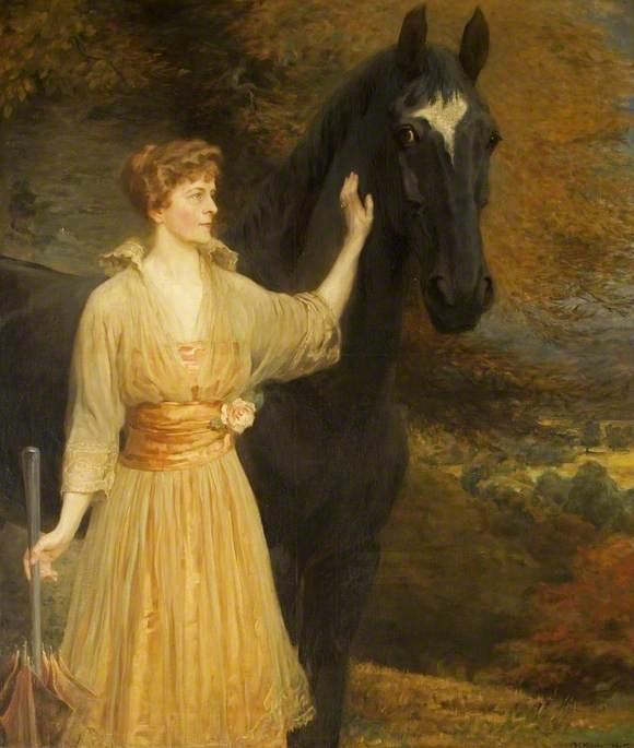 Wikioo.org - The Encyclopedia of Fine Arts - Painting, Artwork by Briton Rivière - Lady Roundway of Devizes, Wiltshire