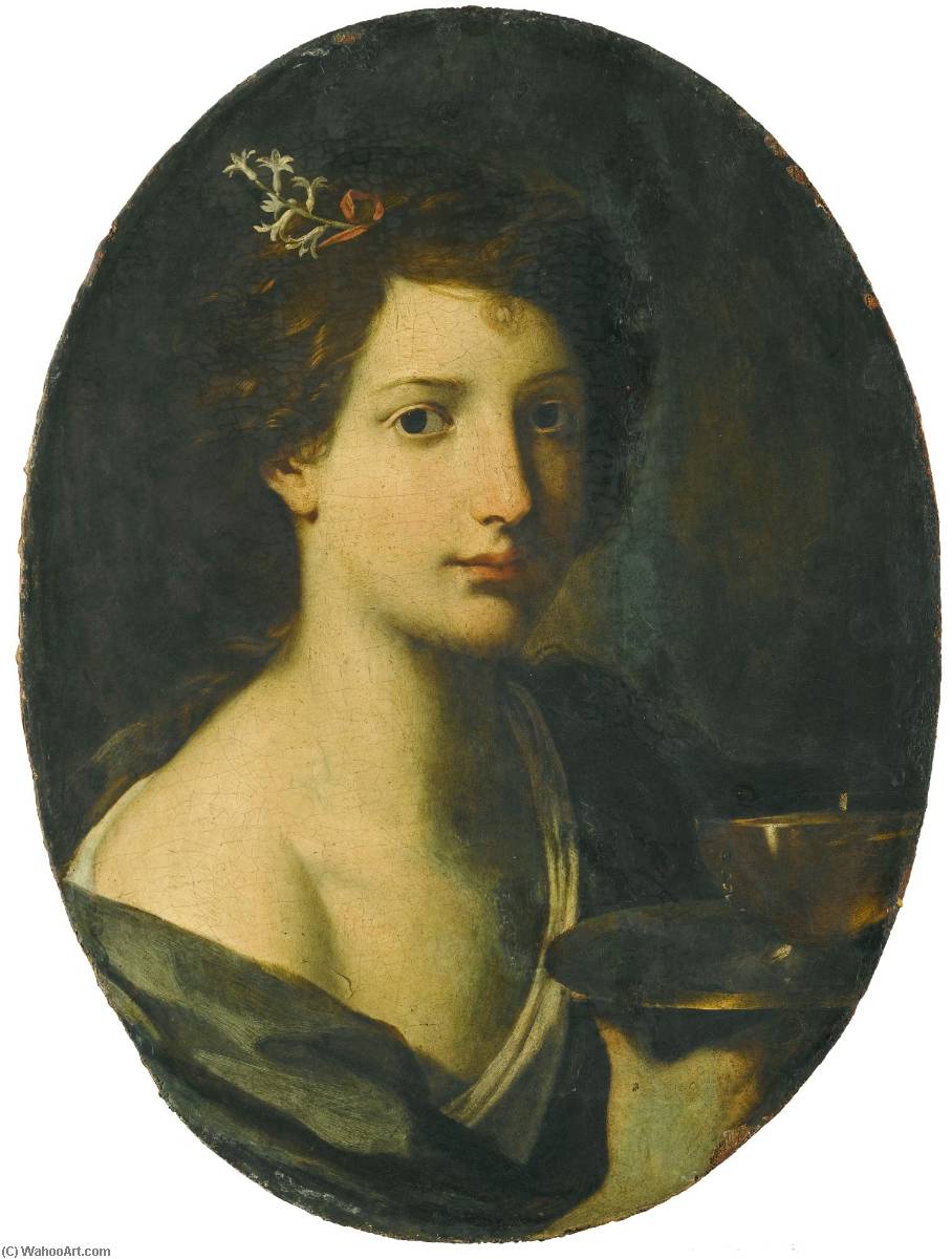 WikiOO.org - Enciclopedia of Fine Arts - Pictura, lucrări de artă Michele Desubleo - A young man holding a cup, possibly Ganymede