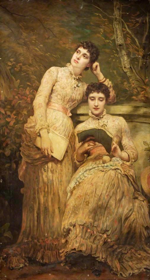 Wikioo.org - The Encyclopedia of Fine Arts - Painting, Artwork by James Sant - Ida and Ethel