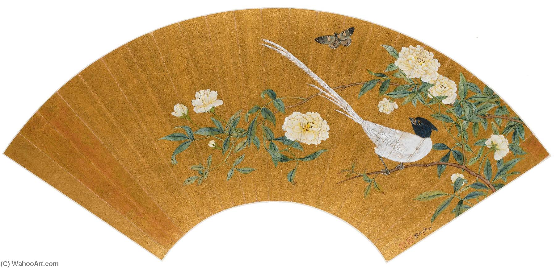 WikiOO.org - Encyclopedia of Fine Arts - Lukisan, Artwork Jiang Tingxi - FLOWERS, BIRD AND BUTTERFLIES