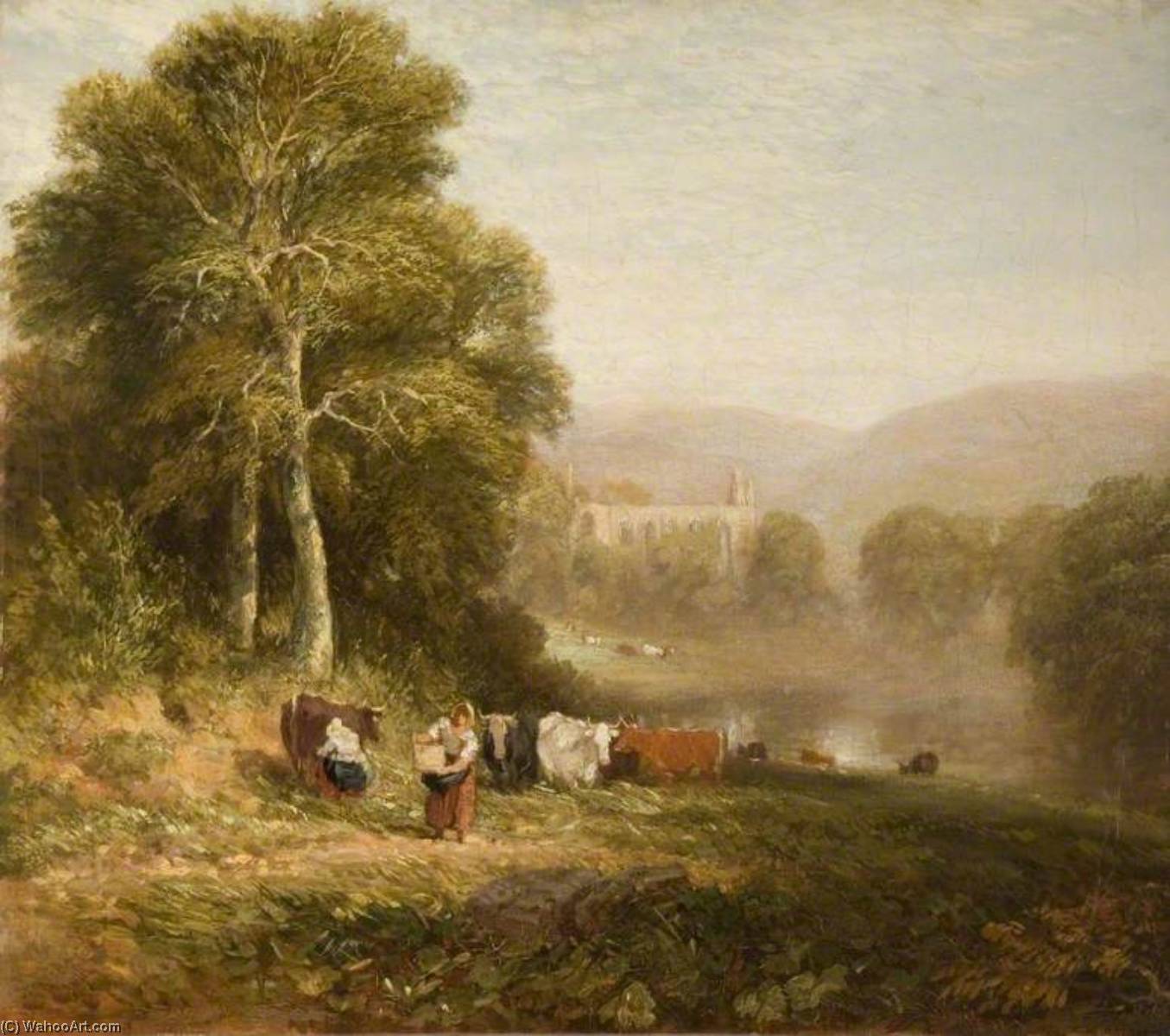 Wikioo.org - The Encyclopedia of Fine Arts - Painting, Artwork by David Cox The Elder - Bolton Abbey