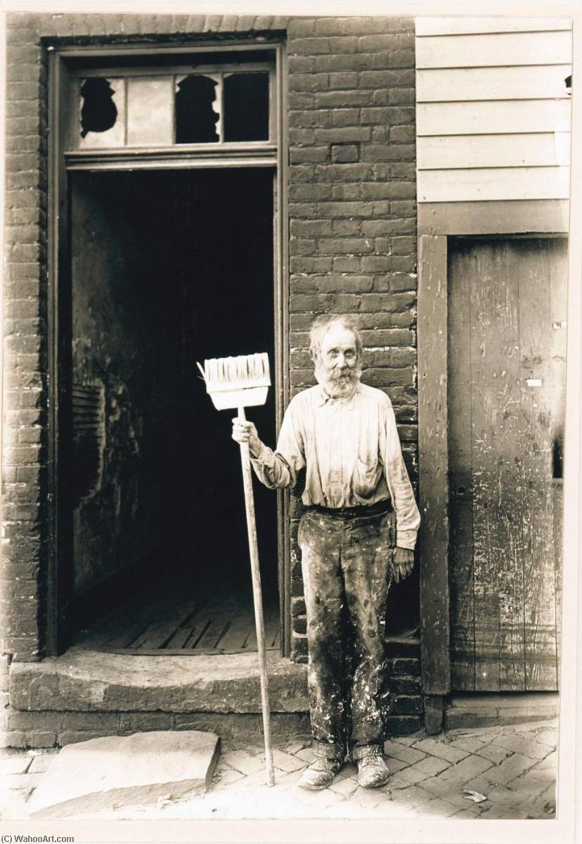 Wikioo.org - The Encyclopedia of Fine Arts - Painting, Artwork by Lewis W Hine - Handyman in Washington, DC
