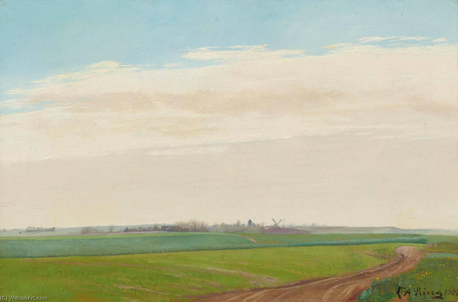 Wikioo.org - The Encyclopedia of Fine Arts - Painting, Artwork by Laurits Andersen Ring - Sommerlandskab, BaldersbrØnde (Summer Landscape, Baldersbronde)