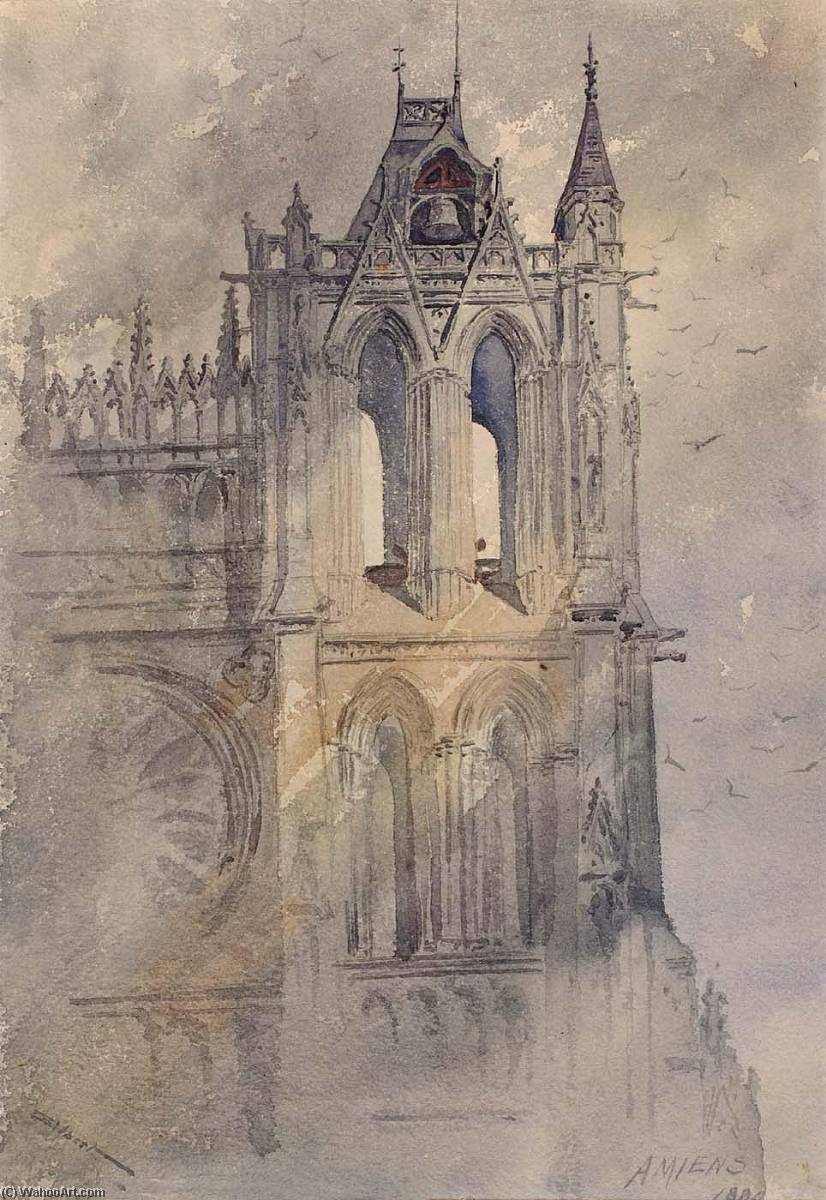 Wikioo.org - The Encyclopedia of Fine Arts - Painting, Artwork by Cass Gilbert - Southwest Tower, Amiens Cathedral