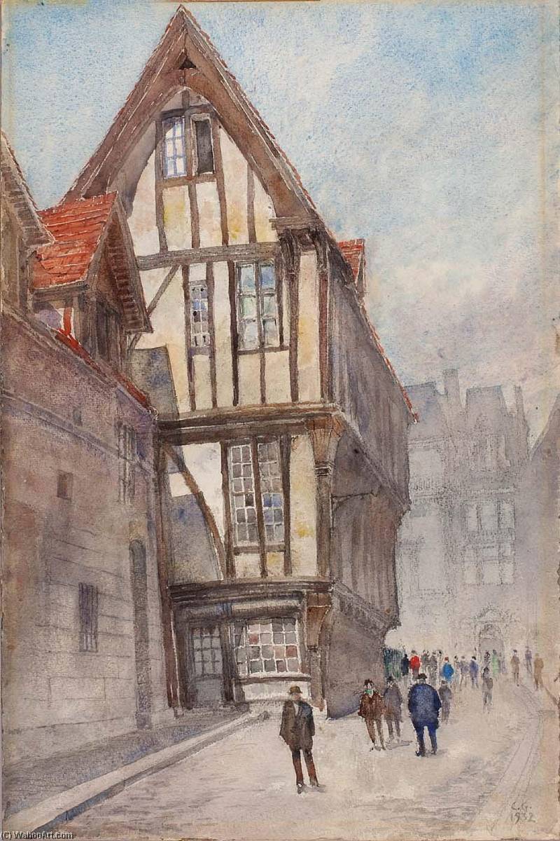 Wikioo.org - The Encyclopedia of Fine Arts - Painting, Artwork by Cass Gilbert - Old House in Rouen