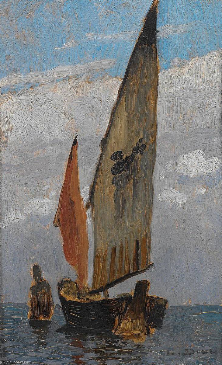 Wikioo.org - The Encyclopedia of Fine Arts - Painting, Artwork by Ludwig Dill - Fishing Boat at Chioggia