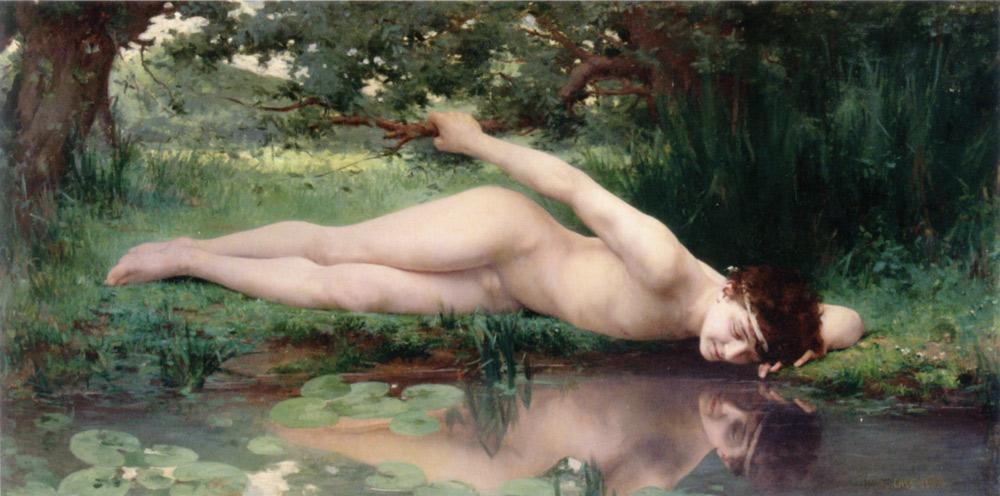 Wikioo.org - The Encyclopedia of Fine Arts - Painting, Artwork by Jules Cyrille Cavé - Narcissus