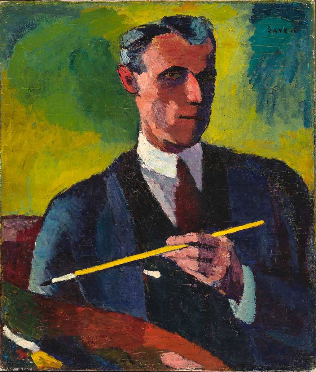 Wikioo.org - สารานุกรมวิจิตรศิลป์ - จิตรกรรม Henry Lyman Saÿen - Self Portrait