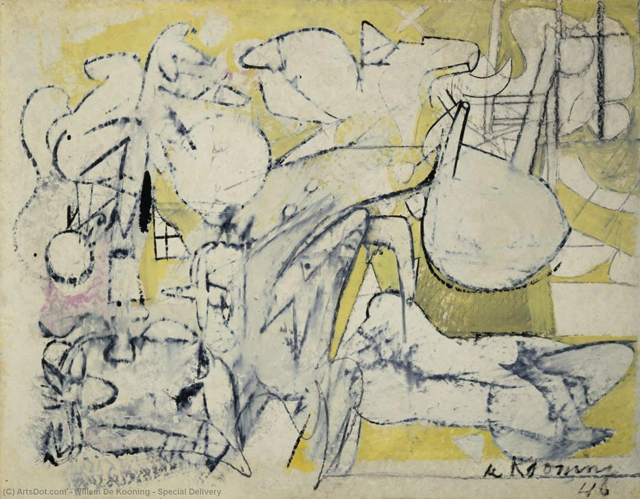 Wikioo.org - The Encyclopedia of Fine Arts - Painting, Artwork by Willem De Kooning - Special Delivery