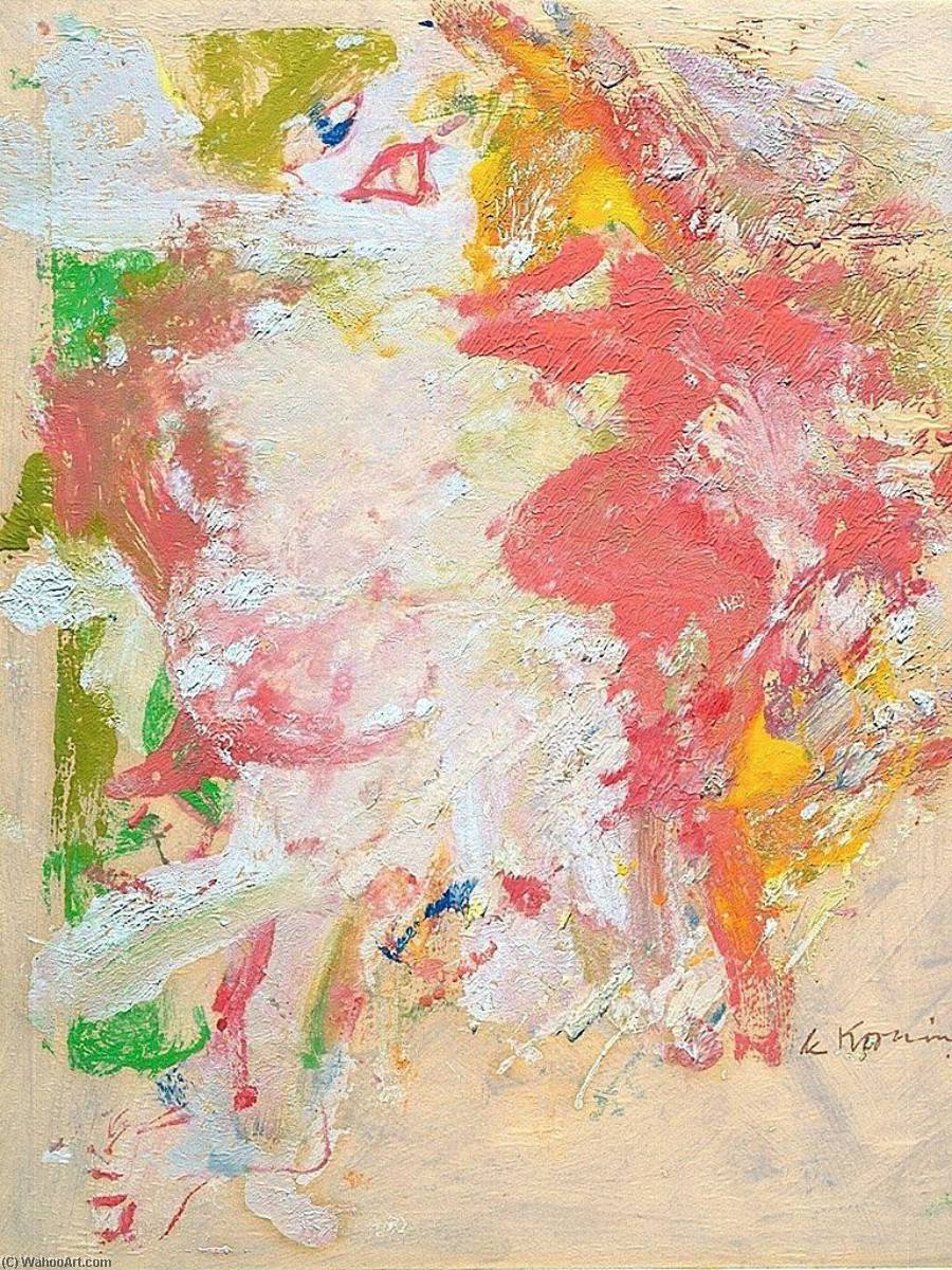 Wikioo.org – L'Encyclopédie des Beaux Arts - Peinture, Oeuvre de Willem De Kooning - femme rouge cheveu  grand  embouchure bouche  grand  pied