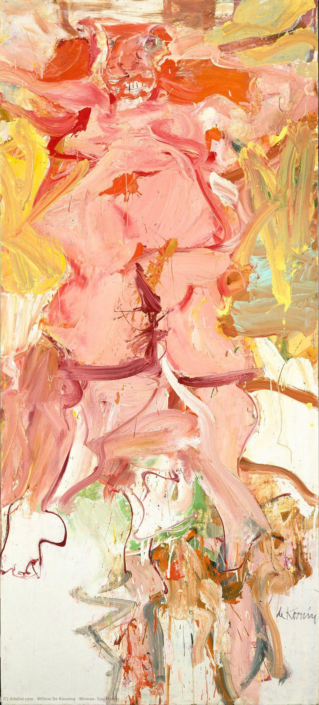 WikiOO.org - אנציקלופדיה לאמנויות יפות - ציור, יצירות אמנות Willem De Kooning - Woman, Sag Harbor
