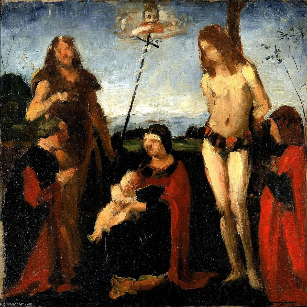 Wikioo.org - The Encyclopedia of Fine Arts - Painting, Artwork by Kenyon Cox - After Boltraffio, Sacra Conversazione