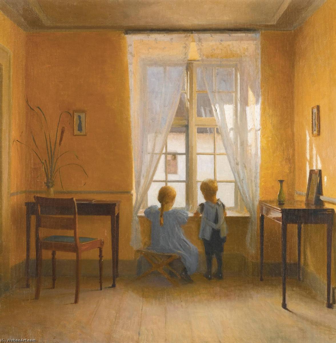 Wikioo.org - The Encyclopedia of Fine Arts - Painting, Artwork by Peder Ilsted - At the Window