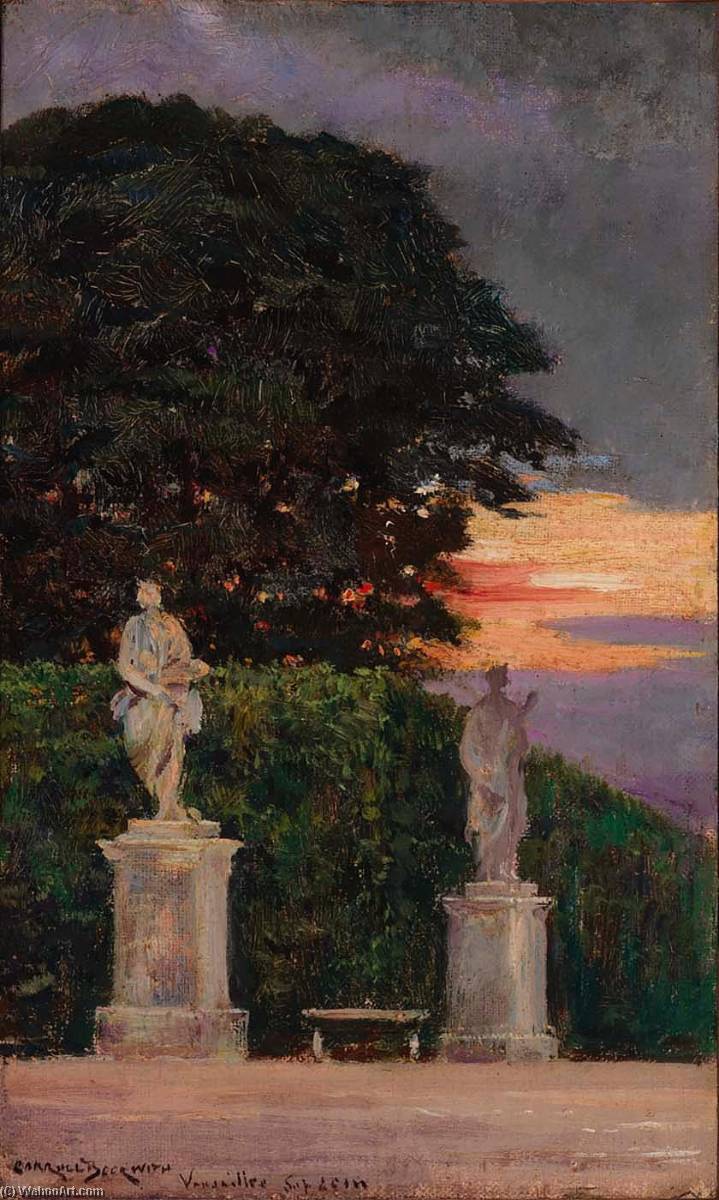 Wikioo.org - The Encyclopedia of Fine Arts - Painting, Artwork by James Carroll Beckwith - Corner of the Terrace, Versailles