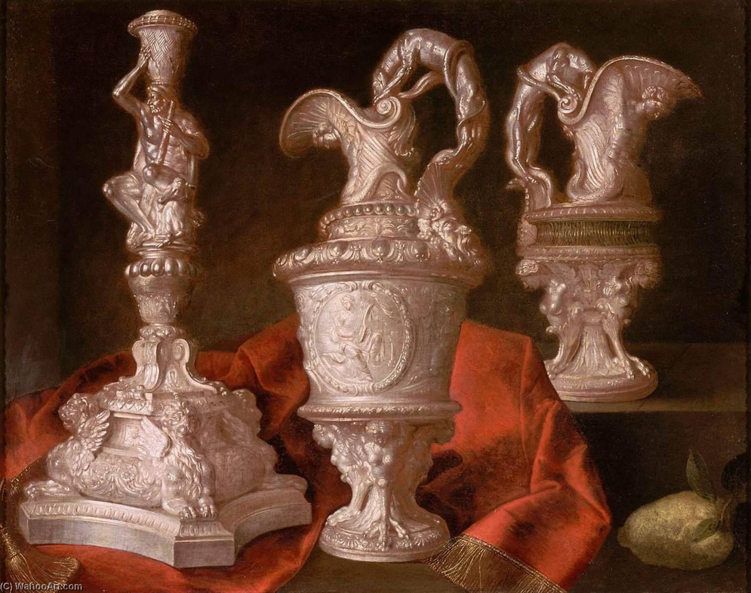 Wikioo.org - The Encyclopedia of Fine Arts - Painting, Artwork by Meiffren Conte - Still Life with Silver Torch