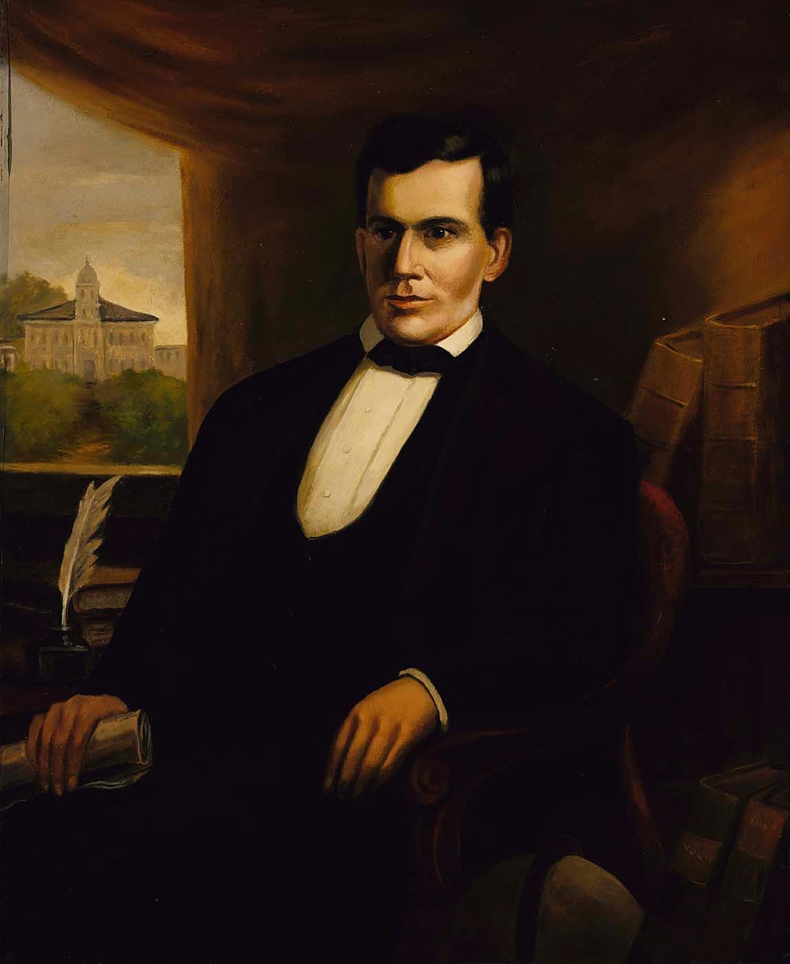 Wikioo.org - The Encyclopedia of Fine Arts - Painting, Artwork by Robert Seldon Duncanson - Portrait of Freeman Cary