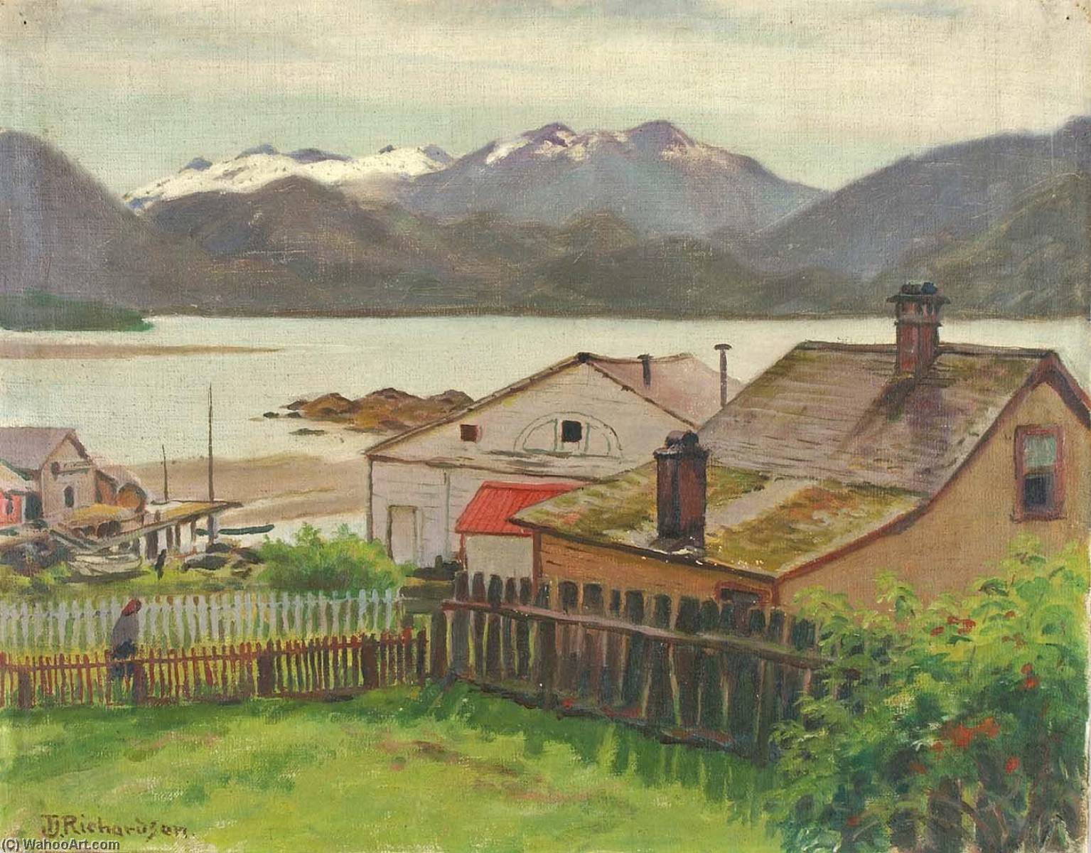 Wikioo.org - The Encyclopedia of Fine Arts - Painting, Artwork by Theodore J. Richardson - In the Old Quarter, Sitka, 1900