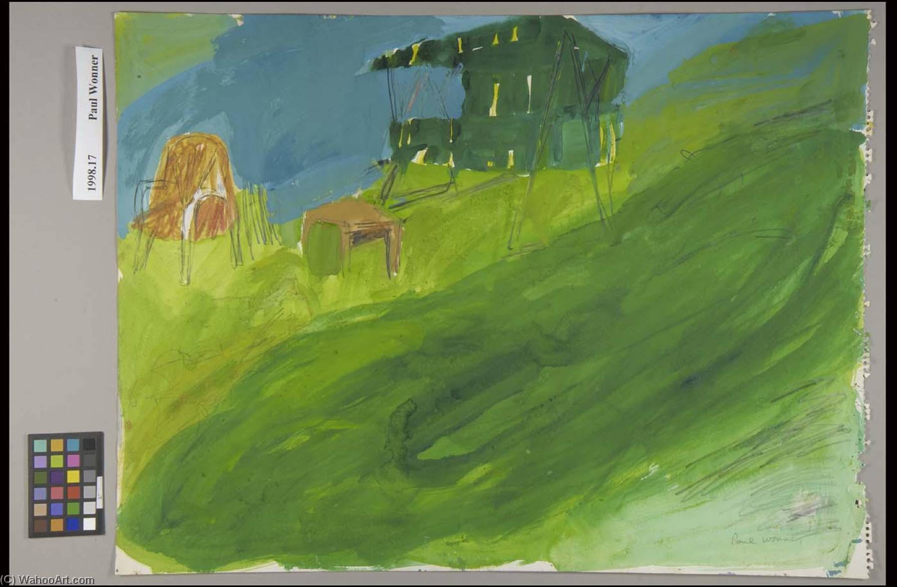 Wikioo.org – La Enciclopedia de las Bellas Artes - Pintura, Obras de arte de Paul Wonner - Jardín con un Columpio , Davis , California