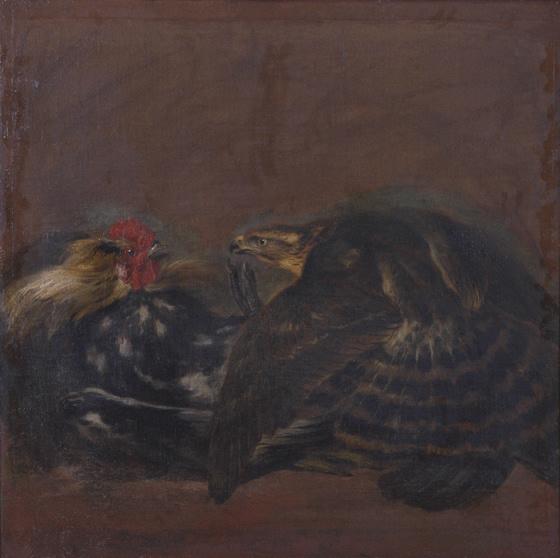 Wikioo.org - The Encyclopedia of Fine Arts - Painting, Artwork by Boel Pieter (Boule) - Aigle terrassant un coq