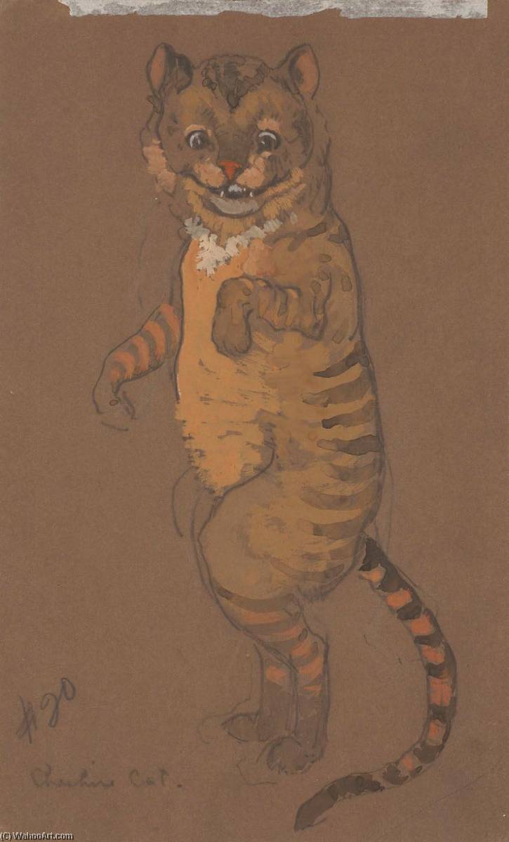 Wikioo.org - The Encyclopedia of Fine Arts - Painting, Artwork by William Penhallow Henderson - Cheshire Cat (costume design for Alice in Wonderland, 1915)